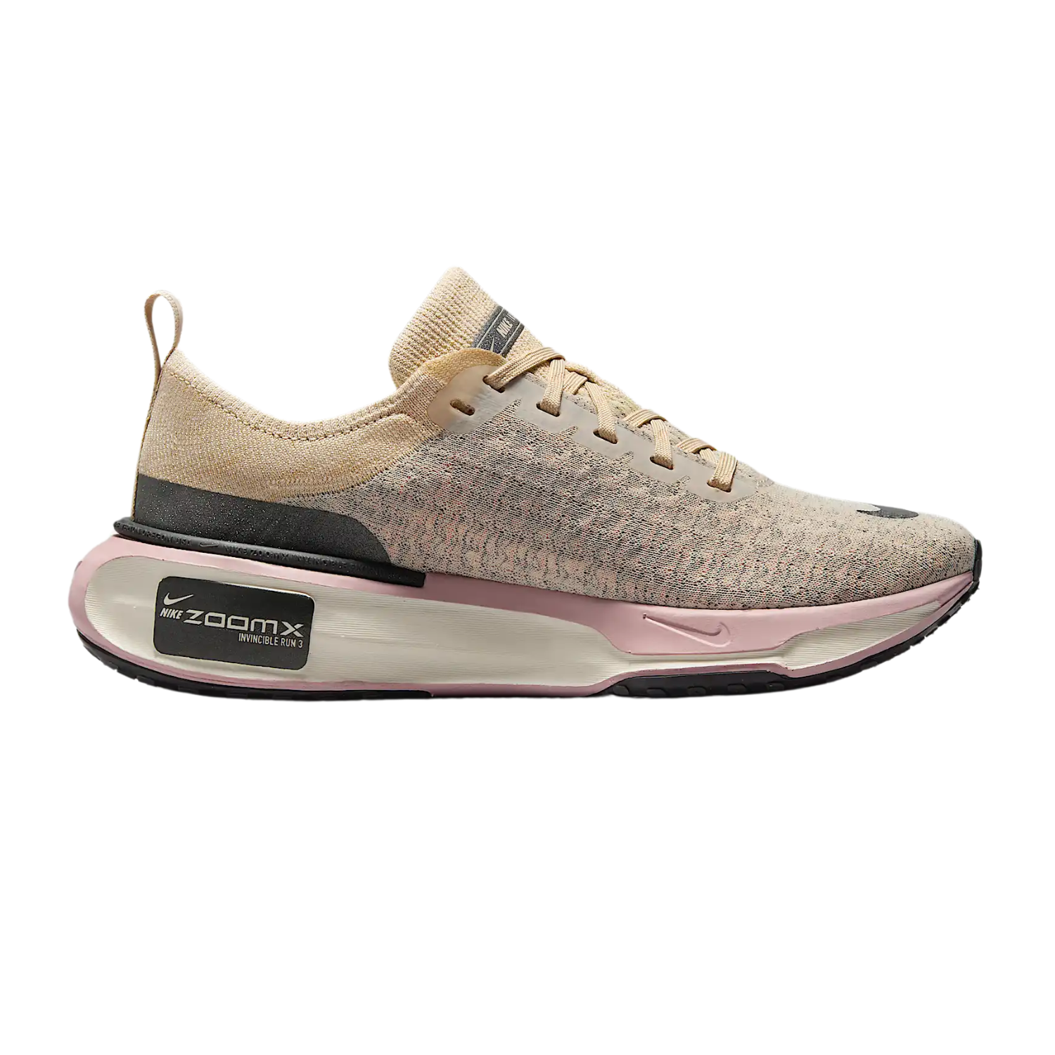 NIKE ZoomX Invincible Run 3 PRM Women's FOOTWEAR - Womens Neutral Cushioned SANDRIFT/ANTHRACITE/PINK OXFORD