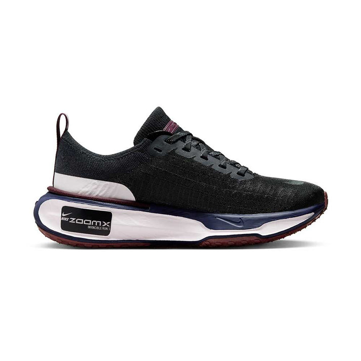 NIKE ZoomX Invincible Run FK 3 Womens FOOTWEAR - Womens Neutral Cushioned BLACK/IRON GREY-NIGHT MAROON