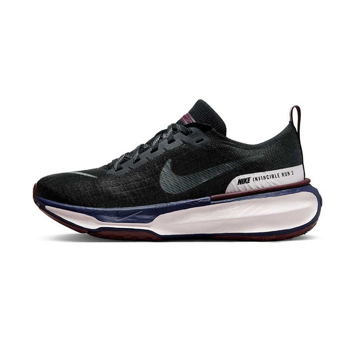NIKE ZoomX Invincible Run FK 3 Womens FOOTWEAR - Womens Neutral Cushioned BLACK/IRON GREY-NIGHT MAROON