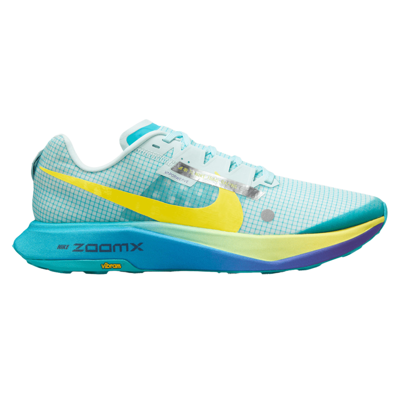 NIKE ZoomX Ultrafly Trail Mens FOOTWEAR - Mens Trail DUSTY CACTUS/OPTI YELLOW-GLACIER BLUE