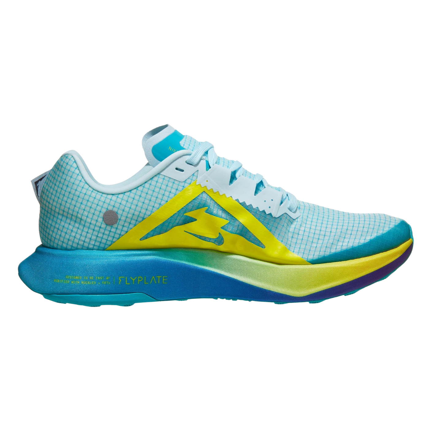 NIKE ZoomX Ultrafly Trail Mens FOOTWEAR - Mens Trail DUSTY CACTUS/OPTI YELLOW-GLACIER BLUE
