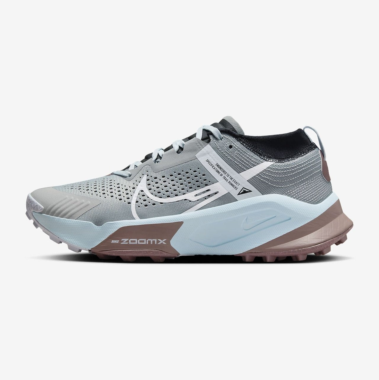 NIKE ZoomX Zegama Trail Womens FOOTWEAR - Womens Trail LT SMOKE GREY/WHITE-BLACK