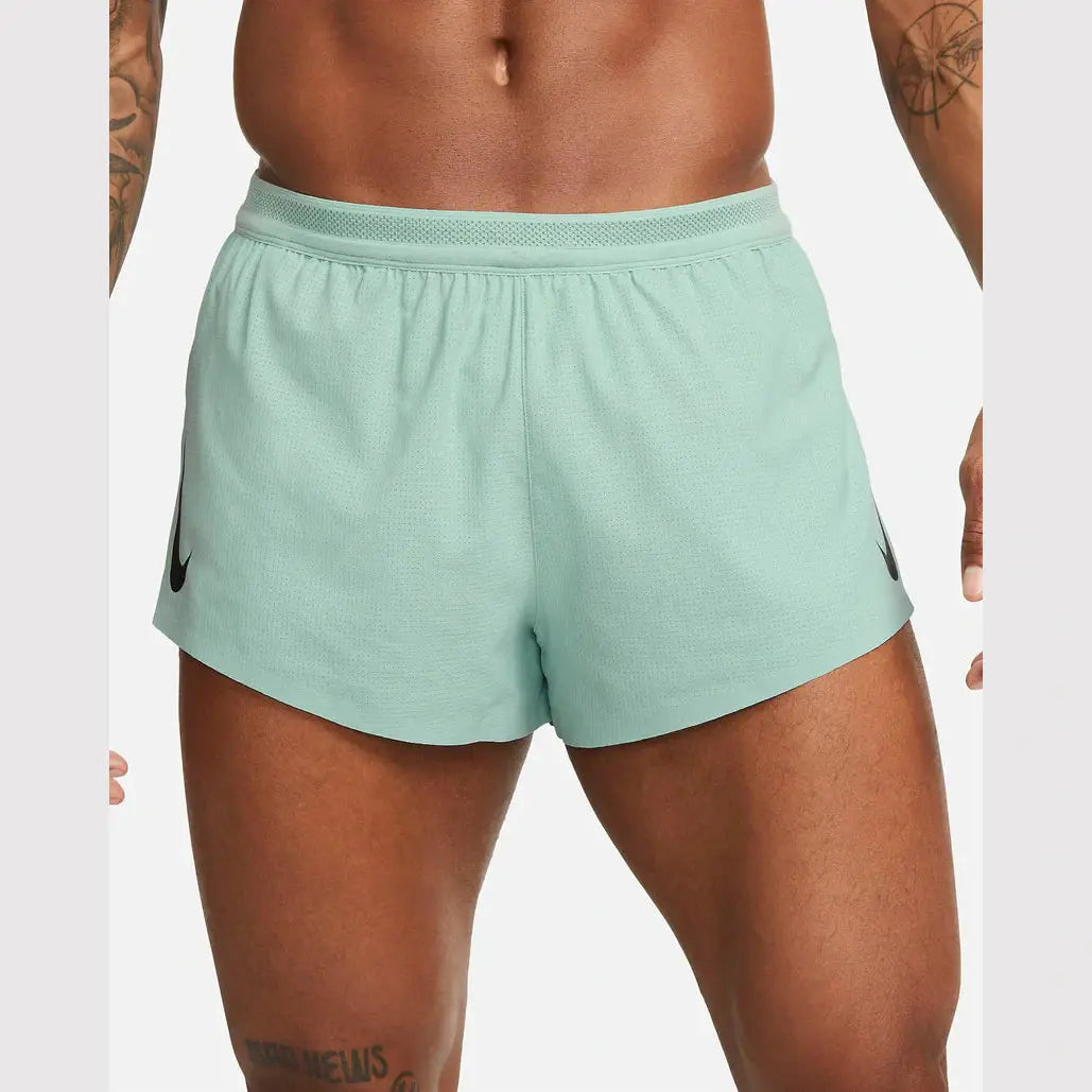 Nike Aeroswift 4 Inch Shorts Mens APPAREL - Mens Shorts MINERAL/BLACK