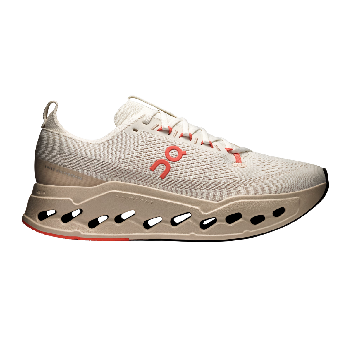 ON Cloudsurfer Max Mens FOOTWEAR - Mens Neutral Cushioned IVORY/SALMON