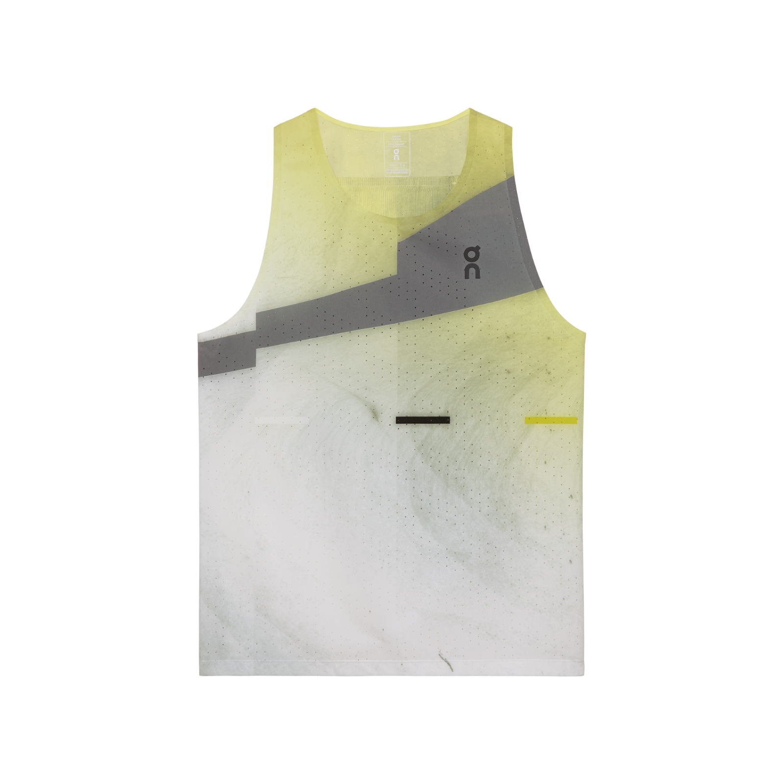 ON Race Singlet Mens APPAREL - Mens Singlets LIMELIGHT/GLACIER