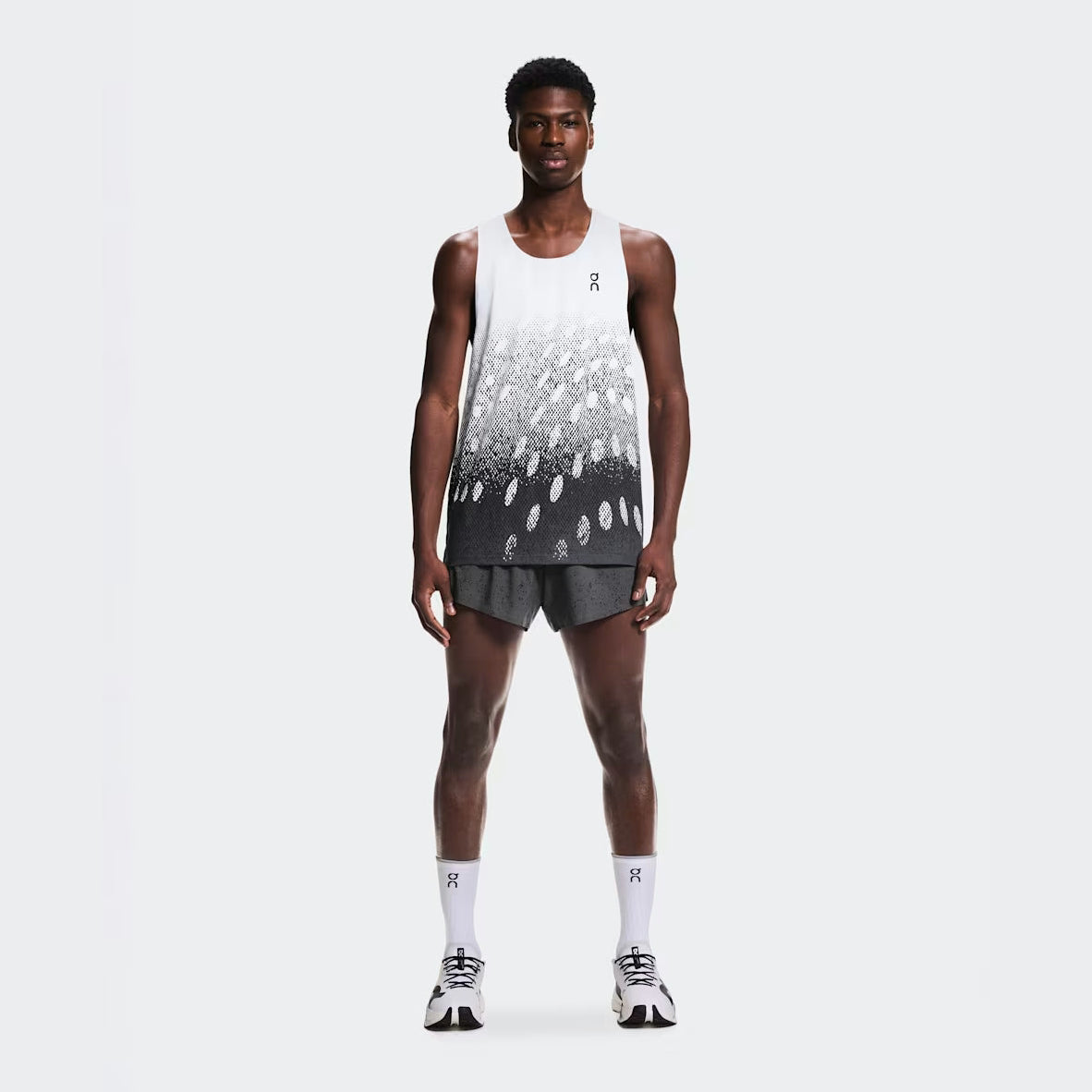 ON Zero Singlet Mens APPAREL - Mens Singlets WHITE/IRON