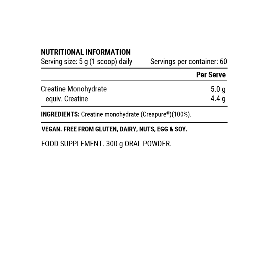 PILLAR PERFORMANCE Creatine Monohydrate 300g NUTRITION - Energy and Recovery Powder