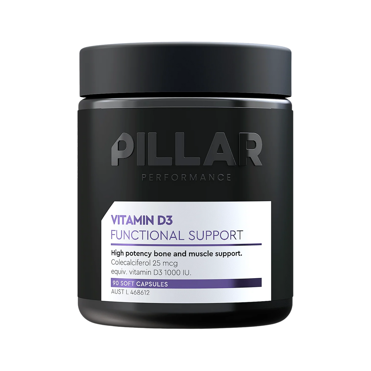 PILLAR PERFORMANCE Vitamin D3 90 Soft Capsules NUTRITION - Energy and Recovery Tablets