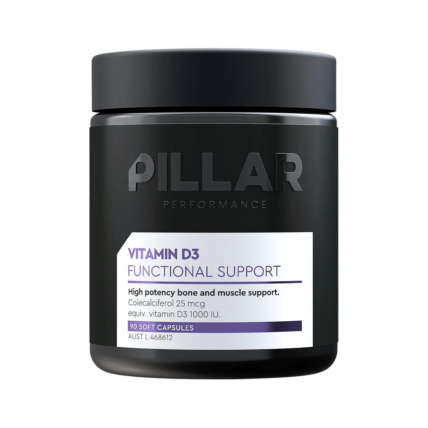PILLAR PERFORMANCE Vitamin D3 90 Soft Capsules NUTRITION - Energy and Recovery Tablets