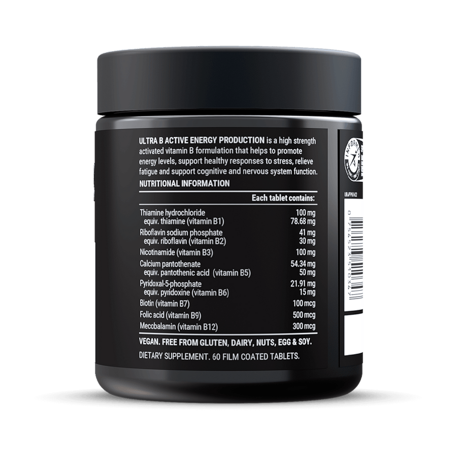 PILLAR PERFORMANCE Ultra B-Active 60 Tablets NUTRITION - Energy and Recovery Tablets