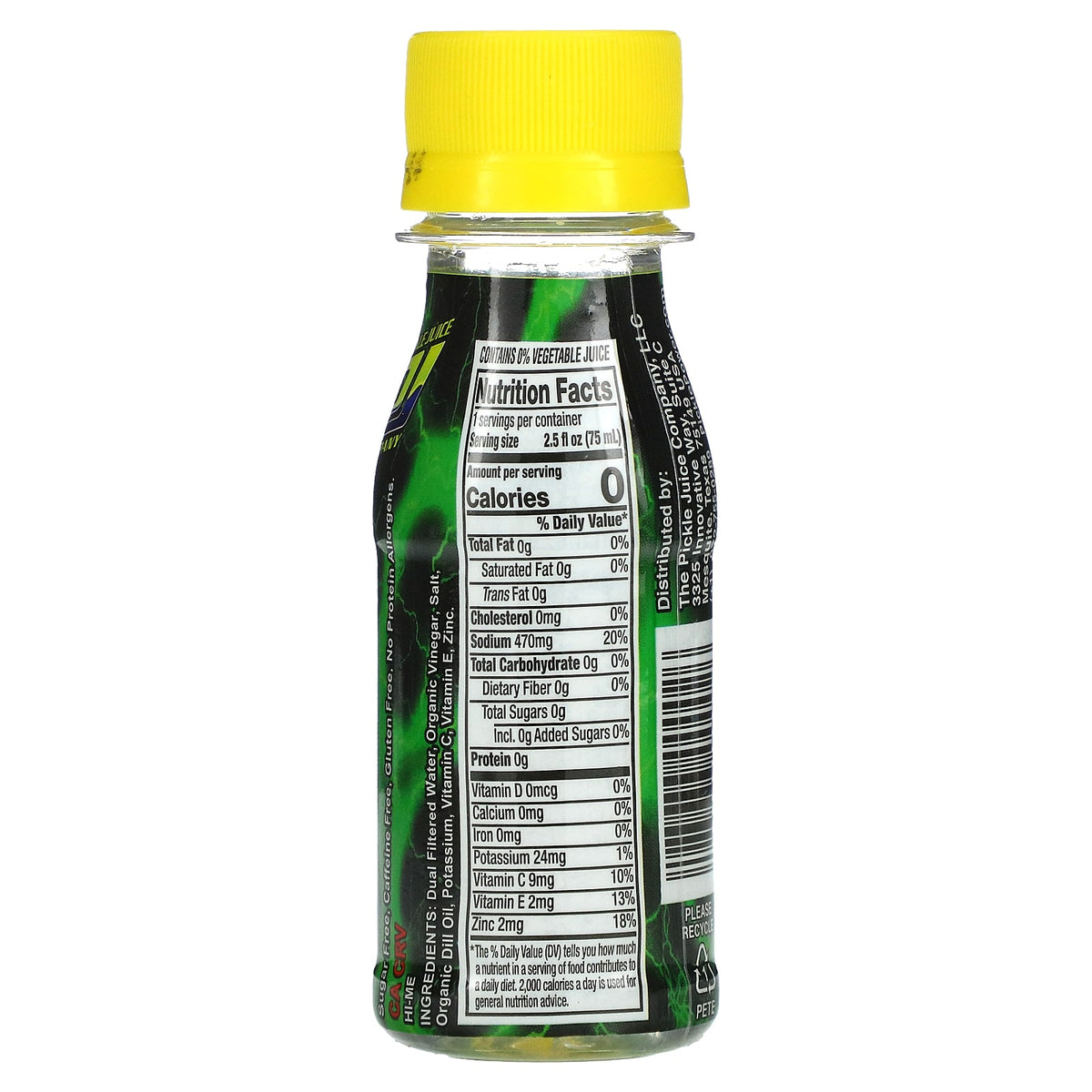PICKLE JUICE Shot NUTRITION - Energy and Recovery Food