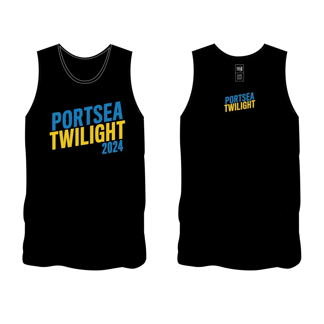 Portsea Twilight Compressport Technical Singlet Male Event Merchandise BLACK