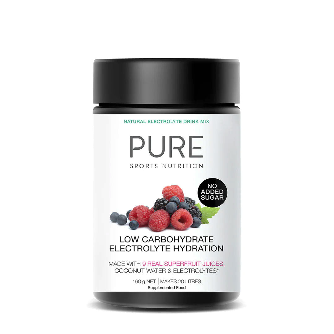 PURE SPORTS NUTRITION Electrolyte Hydration Low Carb NUTRITION - Energy and Recovery Powder 160g