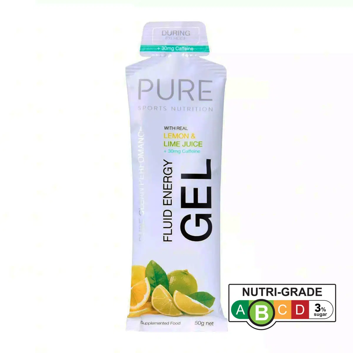 PURE SPORTS NUTRITION Fluid Energy Gel 50g + Caffeine NUTRITION - Energy and Recovery Gels 50g