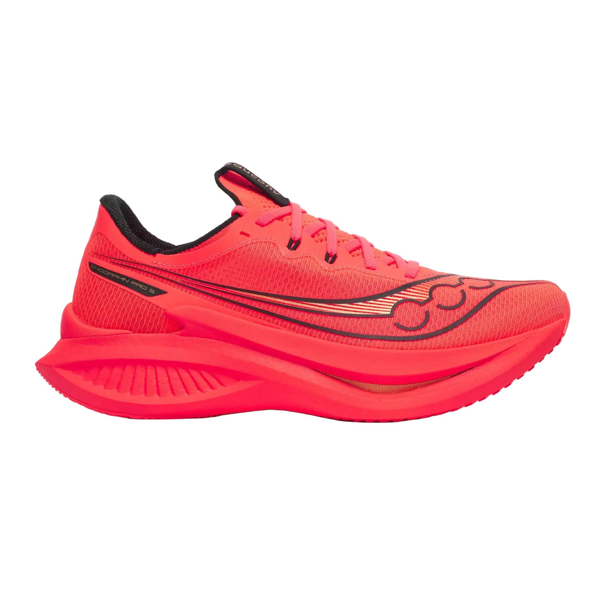 SAUCONY Endorphin Pro 5 Mens FOOTWEAR - Mens Carbon Plate VIZIRED/BLACK