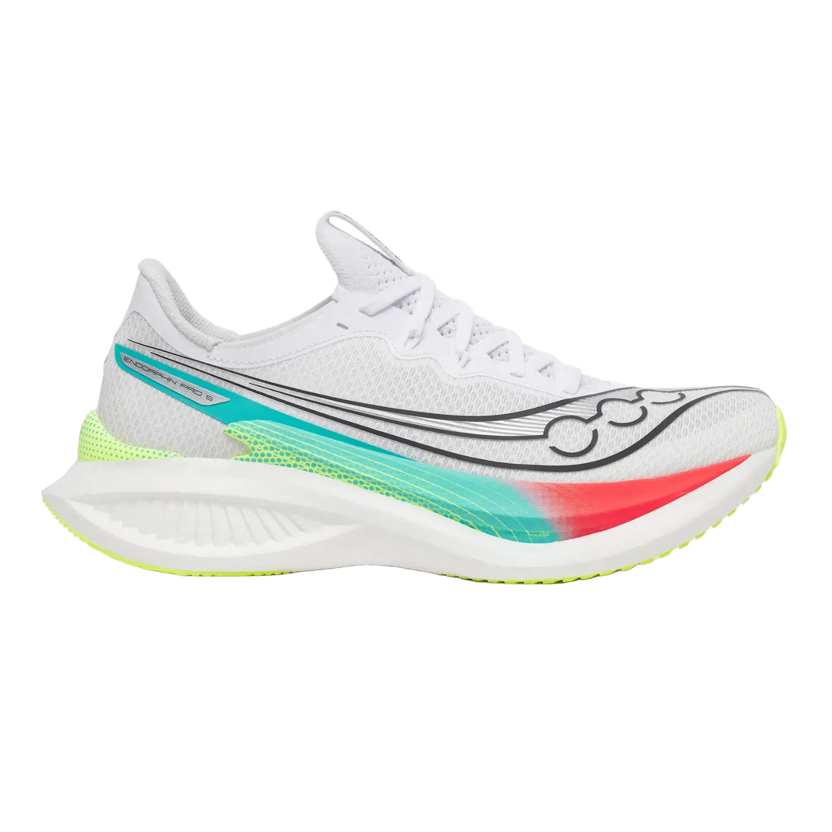 SAUCONY Endorphin Pro 5 Mens FOOTWEAR - Mens Carbon Plate WHITE/MULTI