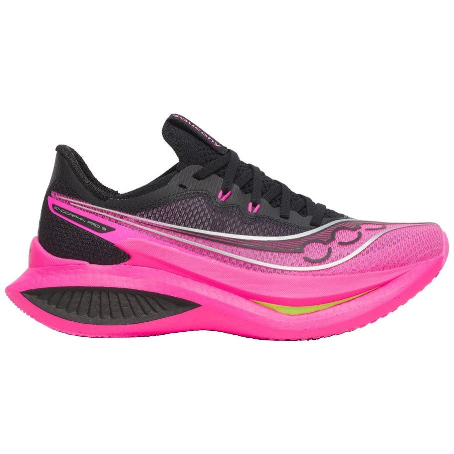 SAUCONY Endorphin Pro 5 Womens FOOTWEAR - Womens Carbon Plate BLACK/SHOCK
