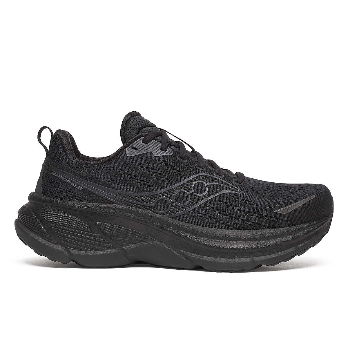 SAUCONY Hurricane 25 Mens FOOTWEAR - Mens Stability Cushioned TRIPLE BLACK