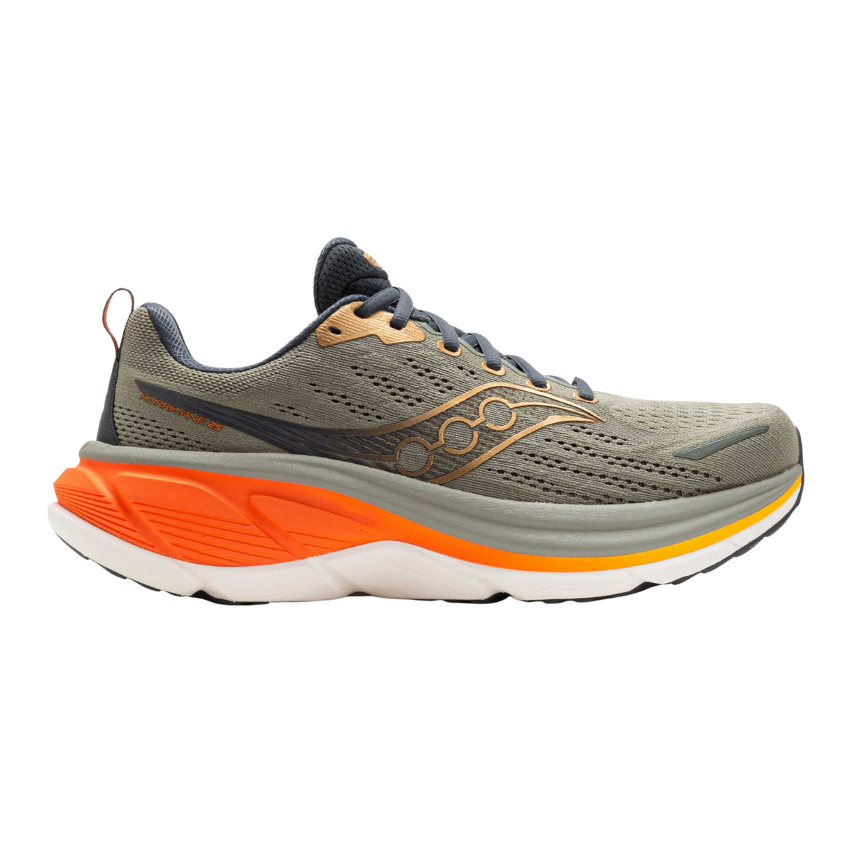 SAUCONY Hurricane 25 Mens FOOTWEAR - Mens Stability Cushioned LAUREL/FIRE