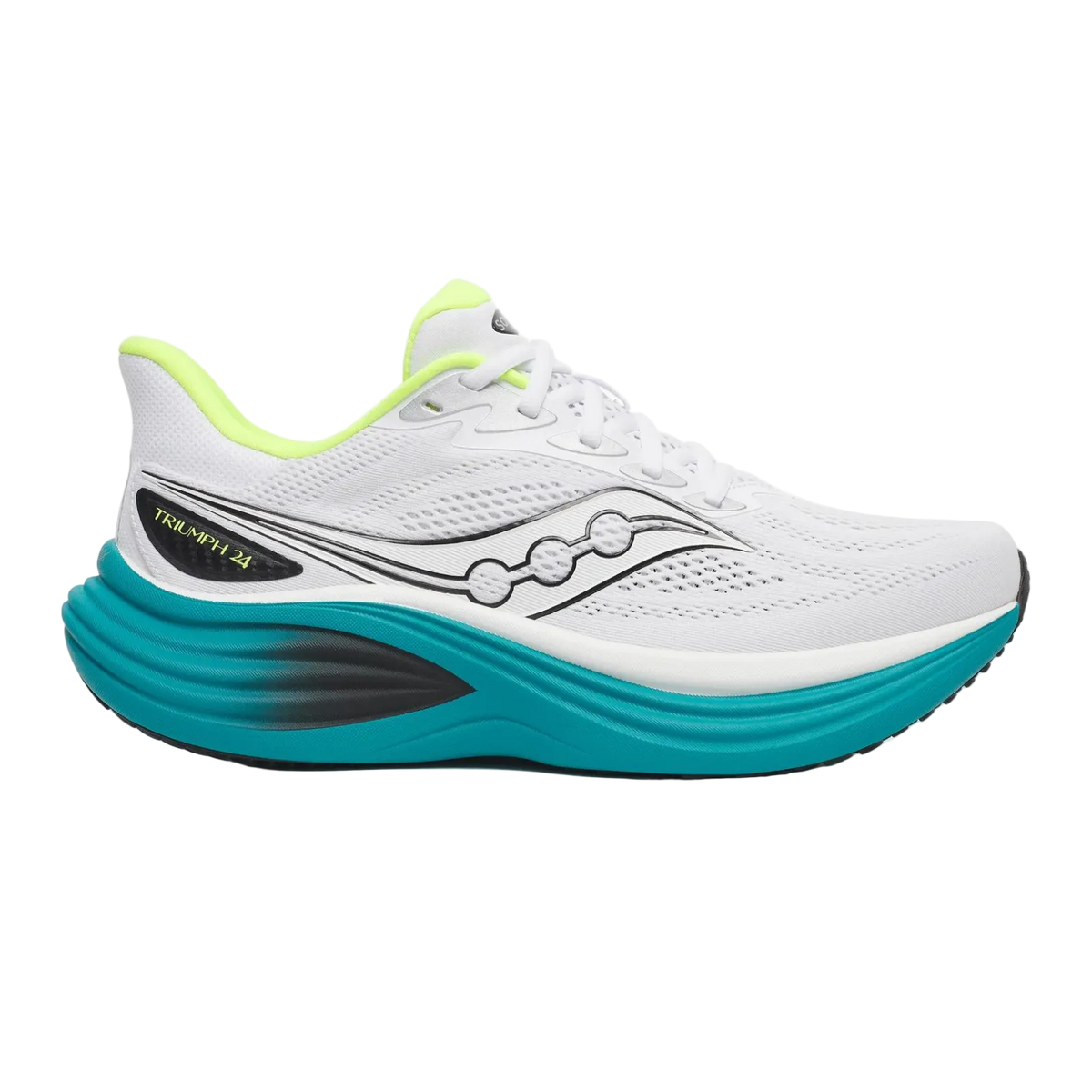SAUCONY Triumph 24 Mens FOOTWEAR - Mens Neutral Cushioned WHITE/TRANQUIL