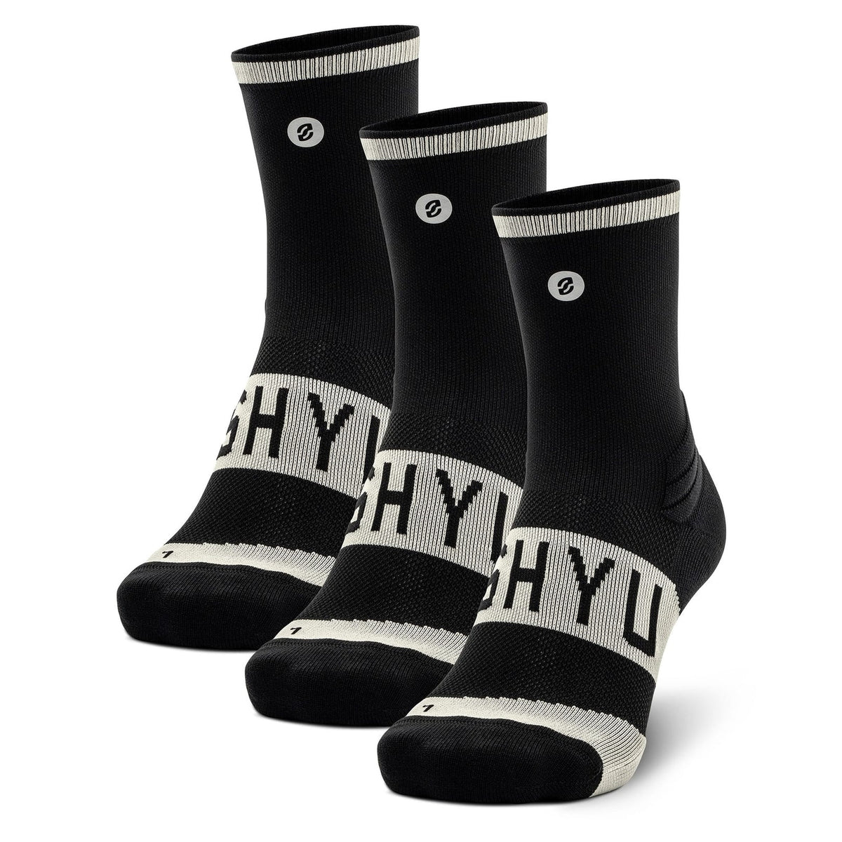 SHYU Training 3-Pack Sock GEAR - Socks BLACK