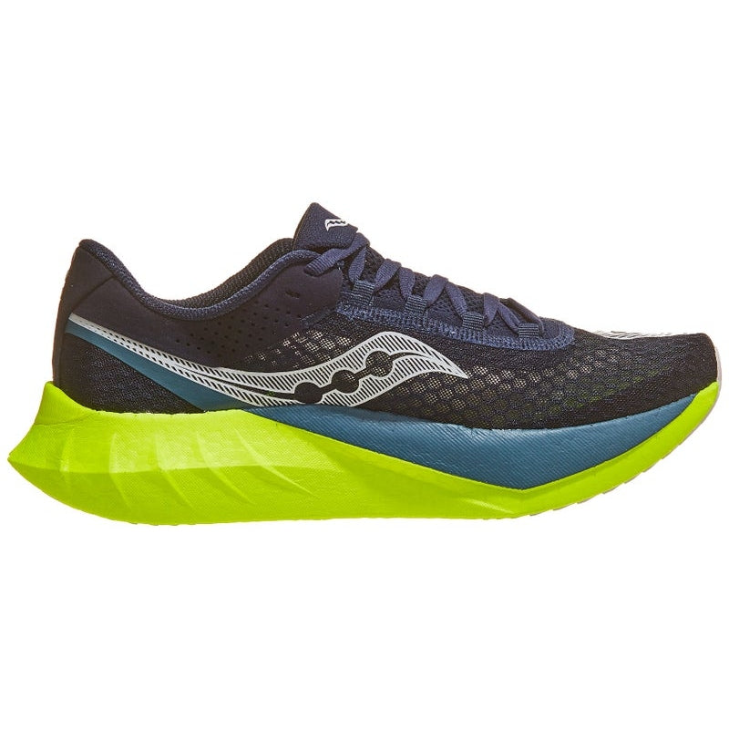 SAUCONY Endorphin Pro 4 Mens FOOTWEAR - Mens Carbon Plate NAVY/CITRON