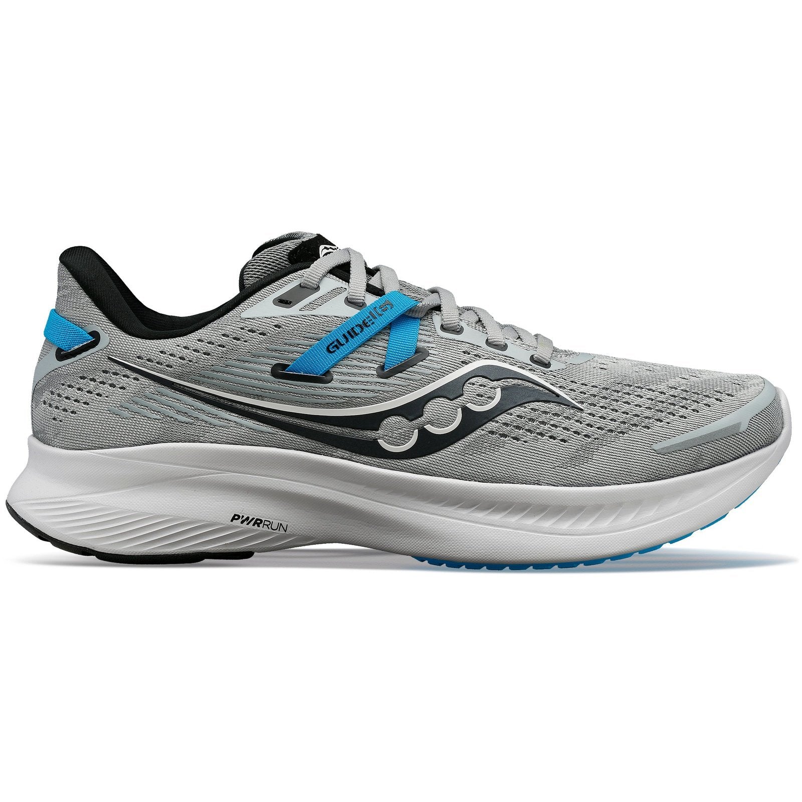 SAUCONY Guide 16 Mens FOOTWEAR - Mens Stability CONCRETE/VIZIBLU GRIS