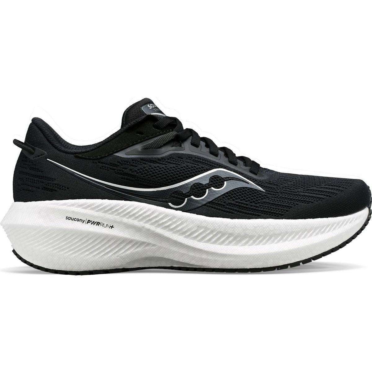 SAUCONY Triumph 21 Wide 2E Mens FOOTWEAR - Mens Neutral Cushioned BLACK/WHITE