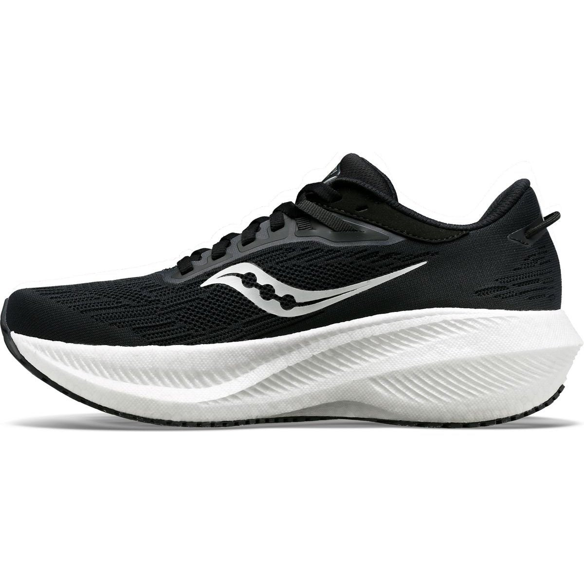 SAUCONY Triumph 21 Wide 2E Mens FOOTWEAR - Mens Neutral Cushioned BLACK/WHITE