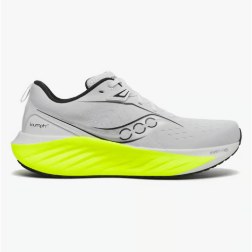 SAUCONY Triumph 22 Mens FOOTWEAR - Mens Neutral Cushioned WHITE / CITRON