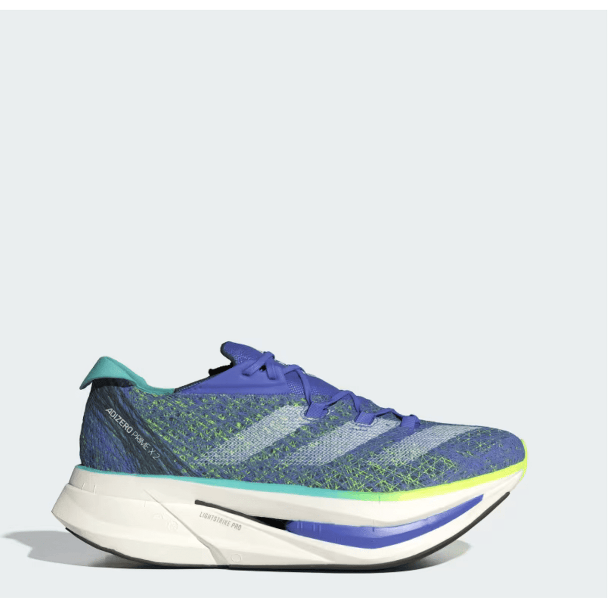 ADIDAS Adizero Prime X 2 Strung Unisex FOOTWEAR - Unisex Carbon Plate COBALT BLUE/ZERO METALIC/LUCID LEMON