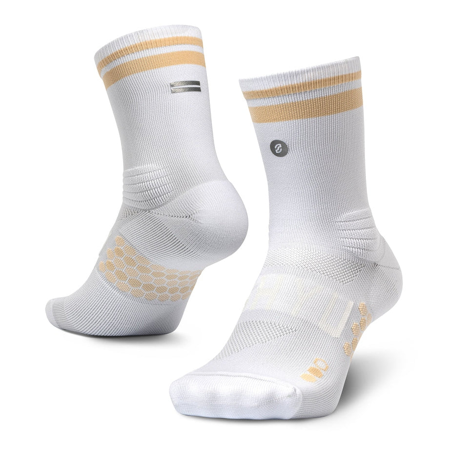 SHYU Racing Half Crew Sock GEAR - Socks WHITE / OAT / OAT