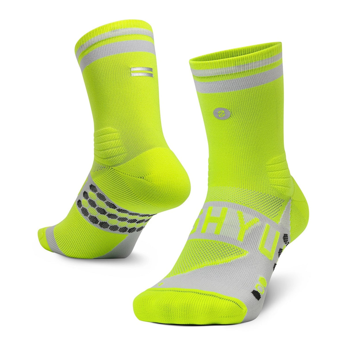 SHYU Racing Half Crew Sock GEAR - Socks VOLT / WHITE / WHITE