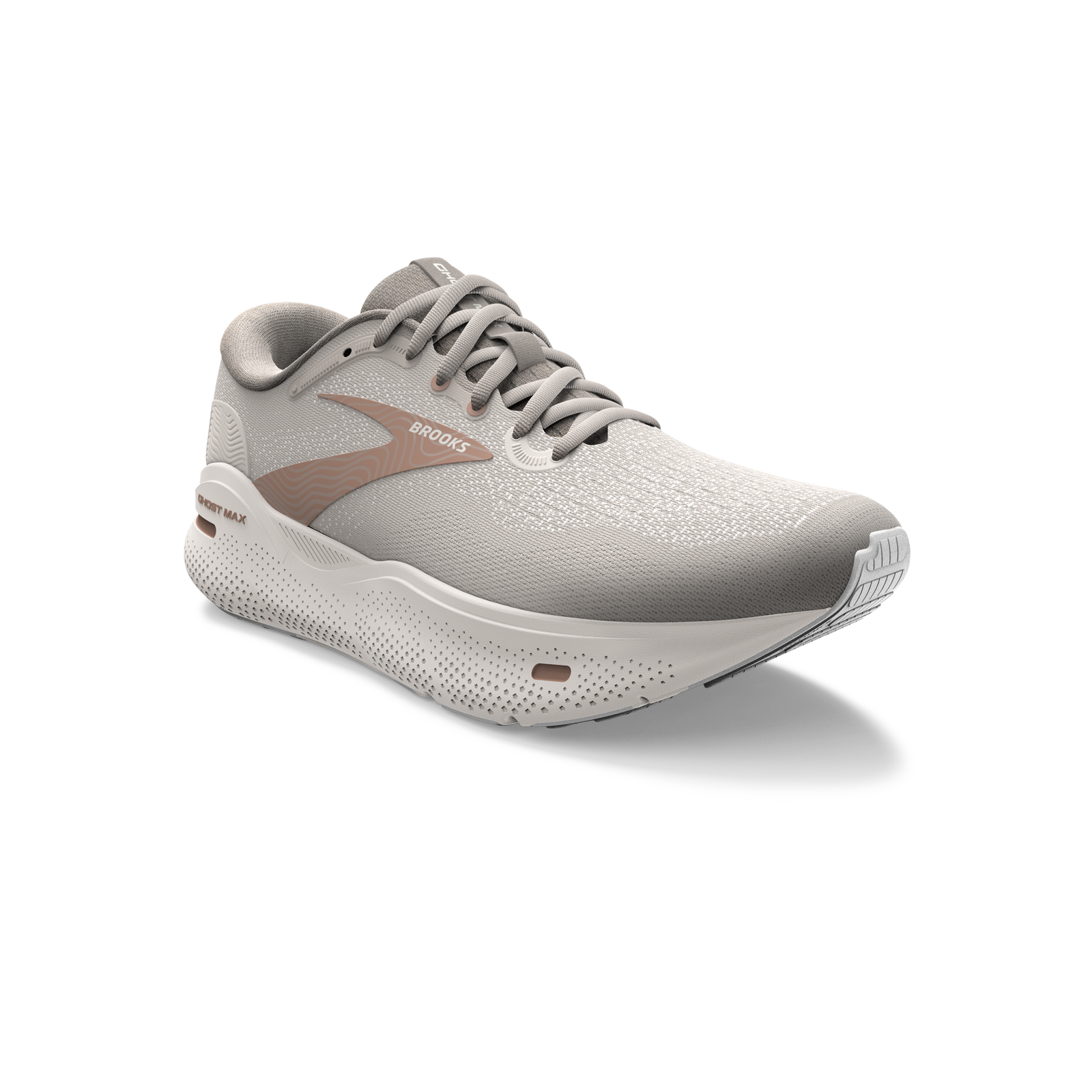 BROOKS Ghost Max Womens FOOTWEAR - Womens Neutral Cushioned CRYSTAL GRAY/WHITE/TUSCANY