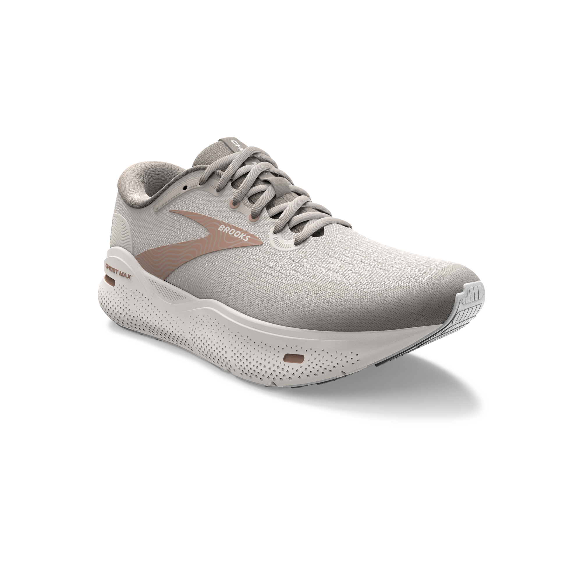 Brooks Ghost Max Womens FOOTWEAR - Womens Neutral Cushioned CRYSTAL GRAY/WHITE/TUSCANY