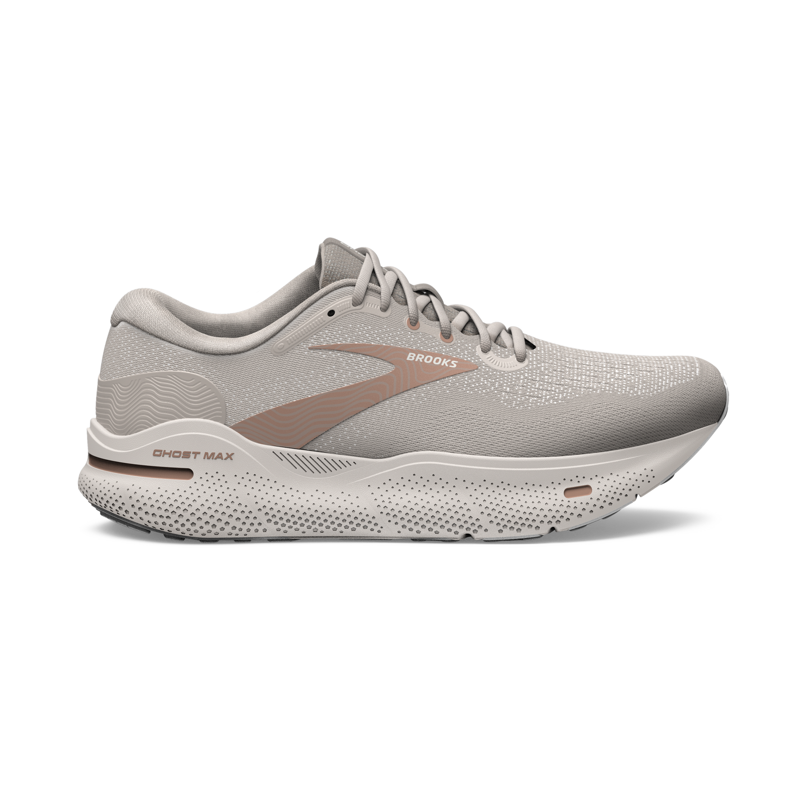 BROOKS Ghost Max Womens FOOTWEAR - Womens Neutral Cushioned CRYSTAL GRAY/WHITE/TUSCANY