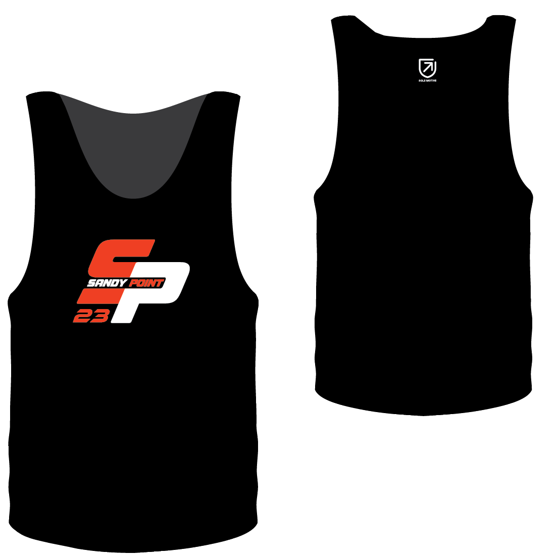 Sandy Point Singlet Womens 2023 Event Merchandise BLACK