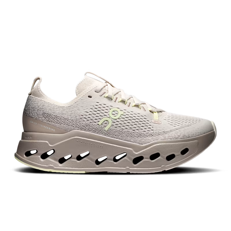 ON Cloudsurfer Max Womens FOOTWEAR - Womens Neutral Cushioned PELICAN/LIMELIGHT