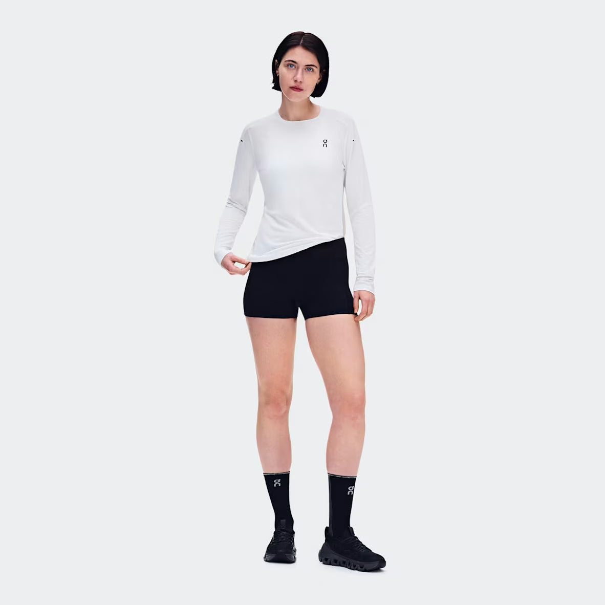 ON Performance Long-T Womens APPAREL - Womens Long Sleeve Tops WHITE/SILVER