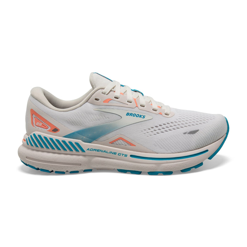 BROOKS Adrenaline GTS 23 Womens FOOTWEAR - Womens Stability COCONUT/PAPAYA/BLUE