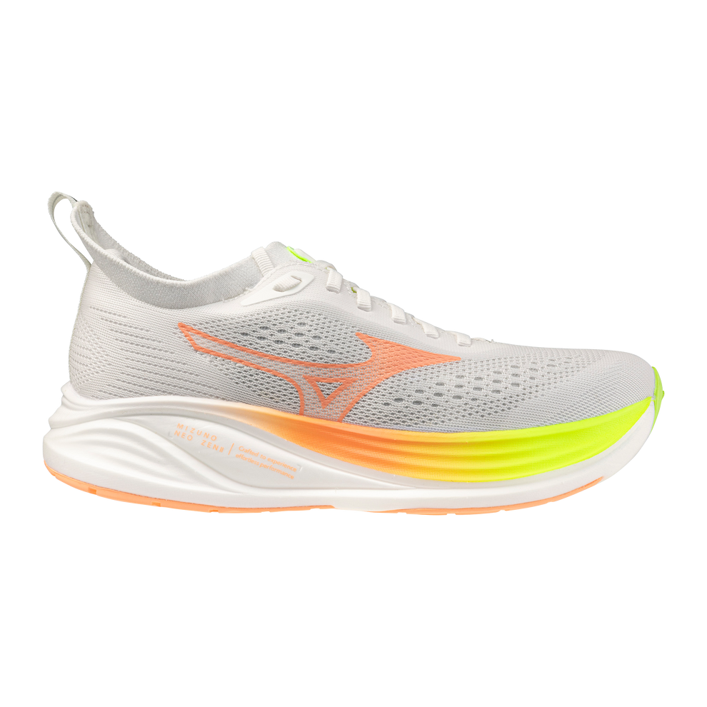 MIZUNO Neo Zen 2 Womens FOOTWEAR - Womens Neutral Cushioned WHITE/FLAMINGO ORANGE