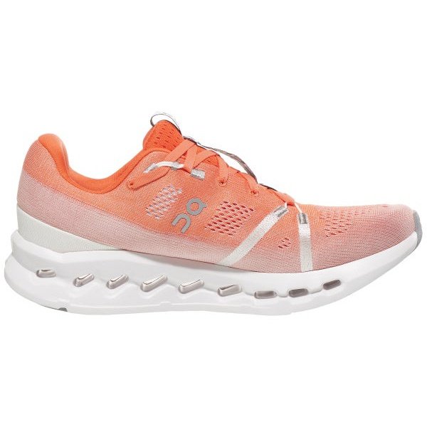 ON Cloudsurfer Womens FOOTWEAR - Womens Neutral Cushioned FLAME/WHITE