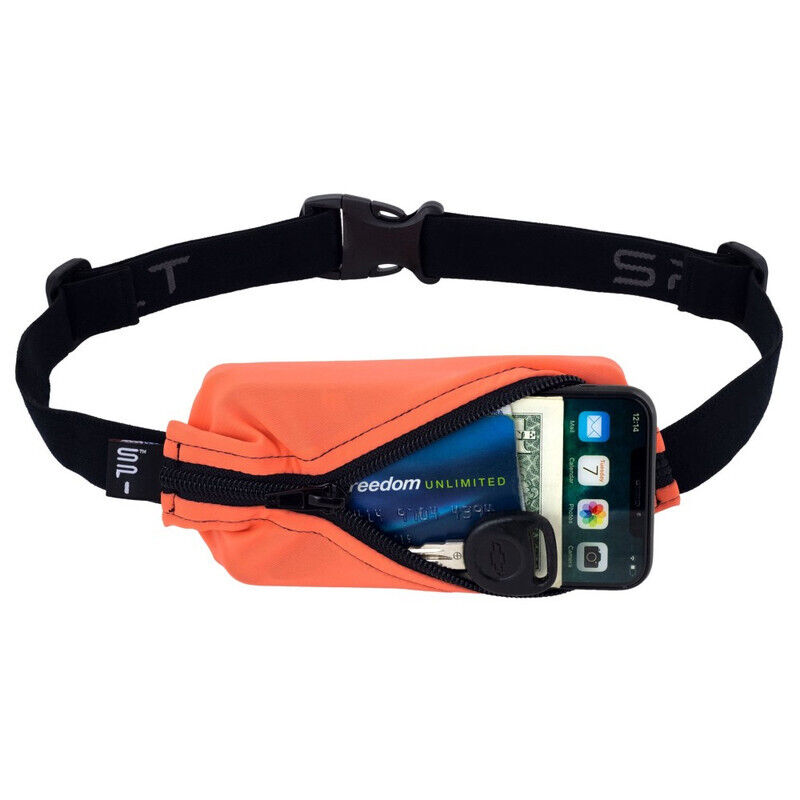 SPIBELT Original Running Belt GEAR - Carriers CORAL/BLACK ZIPPER