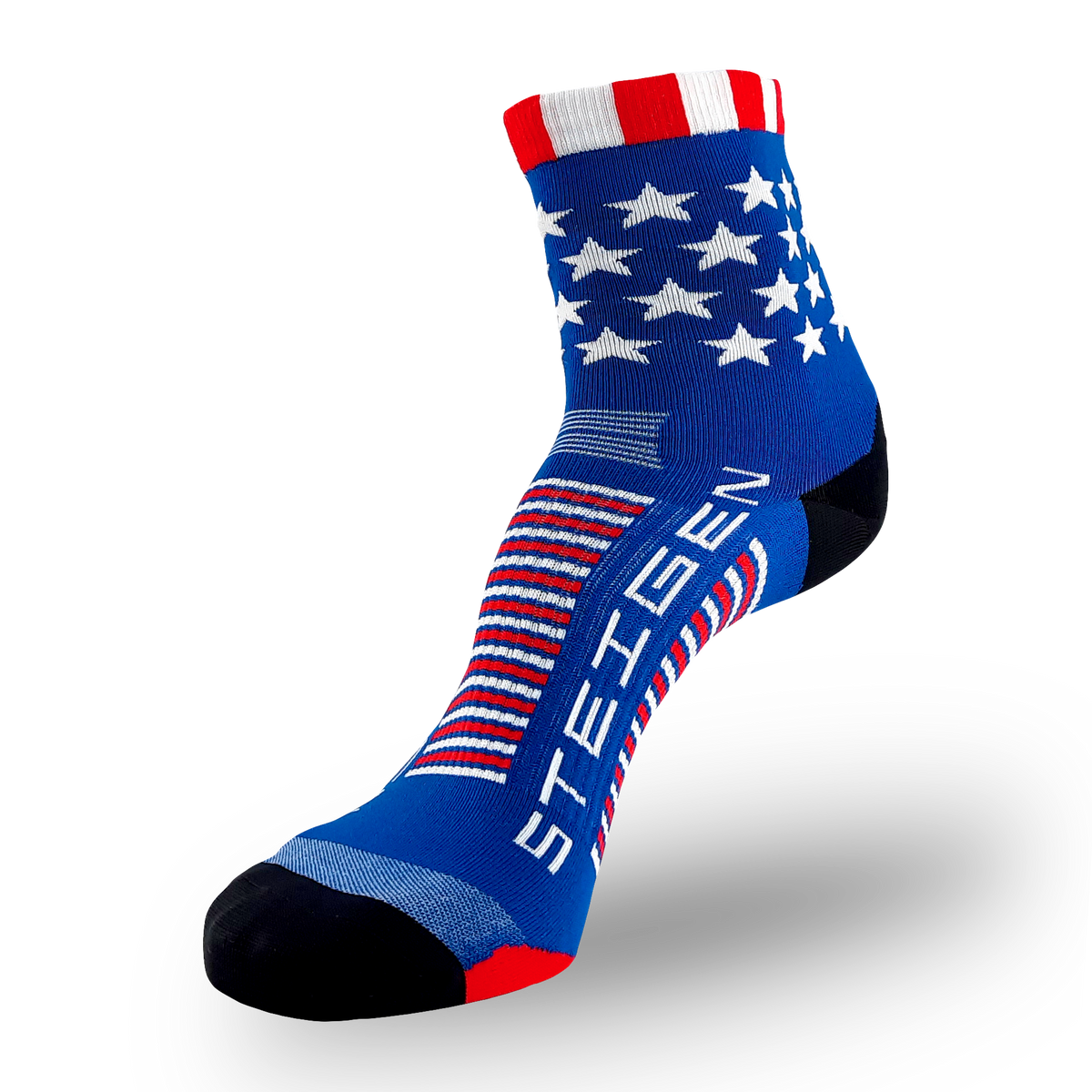 STEIGEN 1/2 Length Running Socks GEAR - Socks STARS/STRIPES