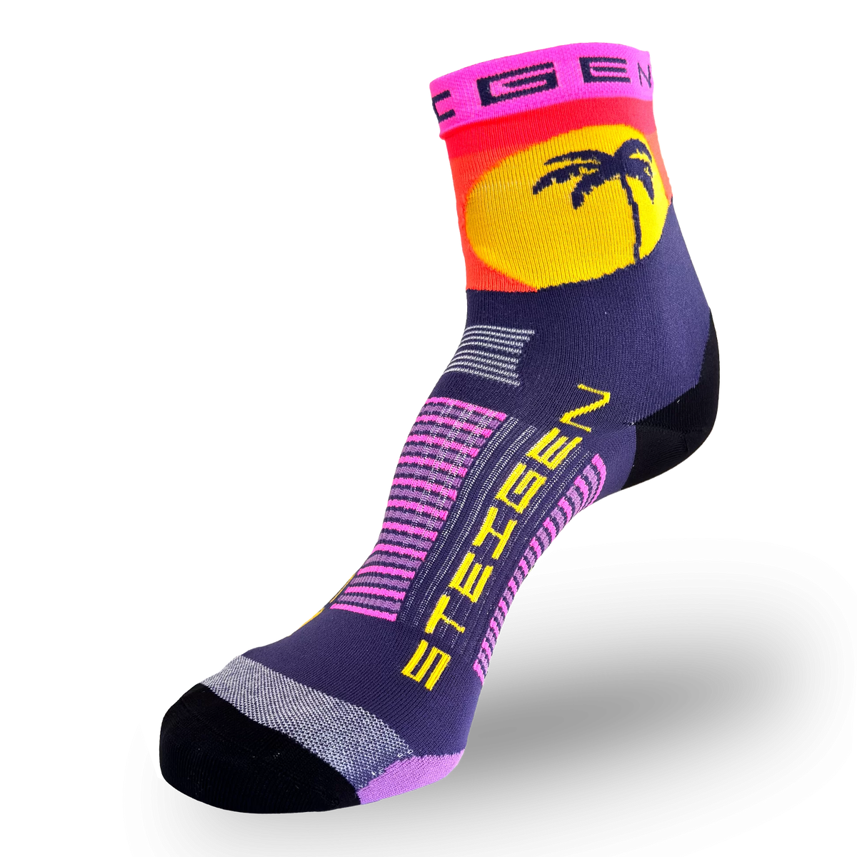 STEIGEN 1/2 Length Running Socks GEAR - Socks SUNSET