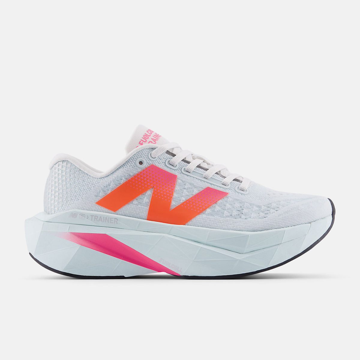 NEW BALANCE FuelCell SuperComp Trainer v3 Womens FOOTWEAR - Womens Carbon Plate GLINT BLUE/DAYBREAK