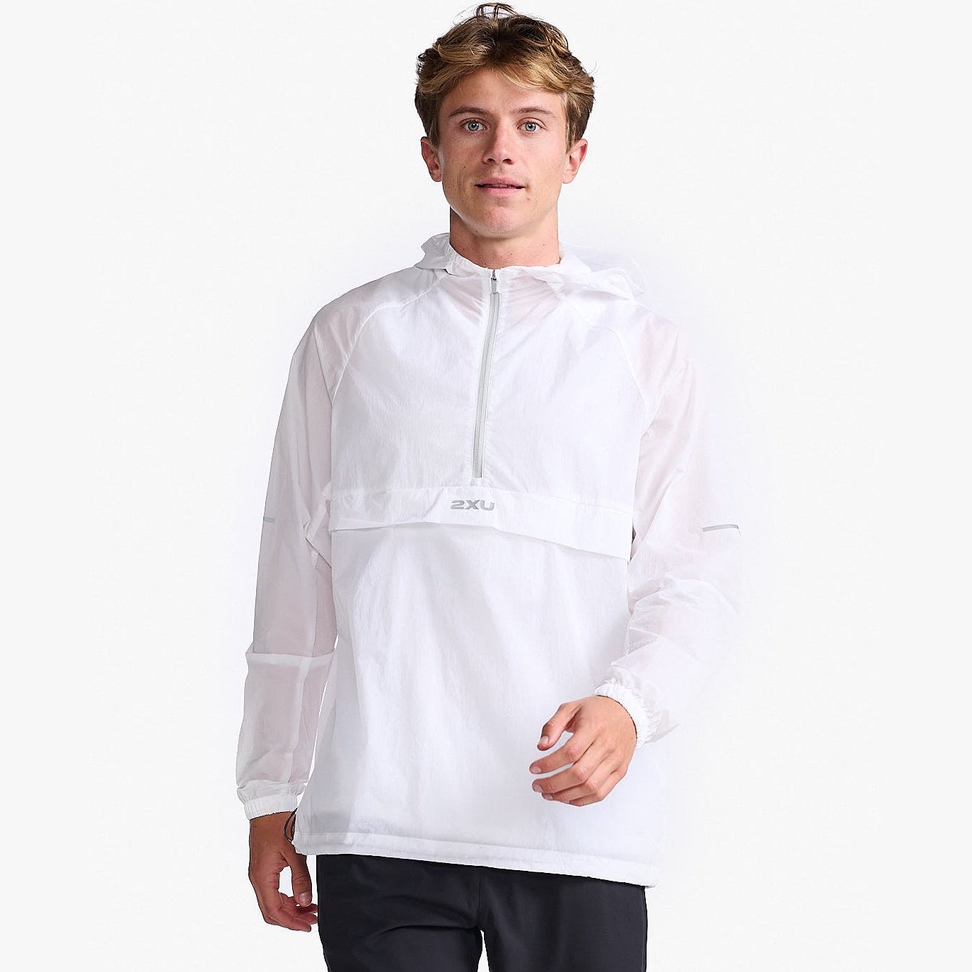 2XU Aero Anorak Mens APPAREL - Mens Jackets WHITE/SILVER REFLECTIVE