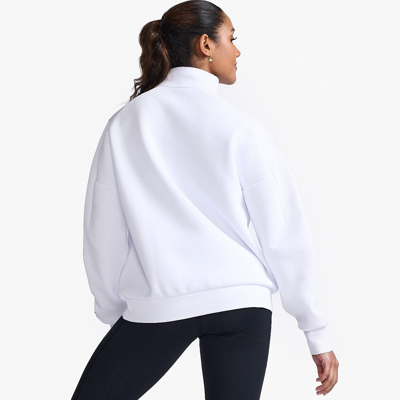 2XU Form 1/2 Zip Womens APPAREL - Womens Long Sleeve Tops WHITE/ HARBOUR MIST