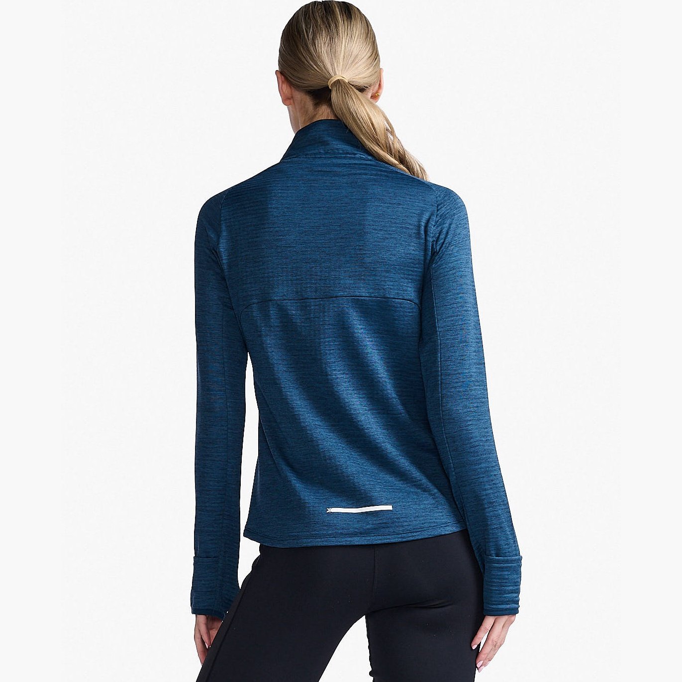 2XU Ignition 1/4 Zip Womens APPAREL - Womens Long Sleeve Tops MOONLIGHT/ WHITE REFLECTIVE