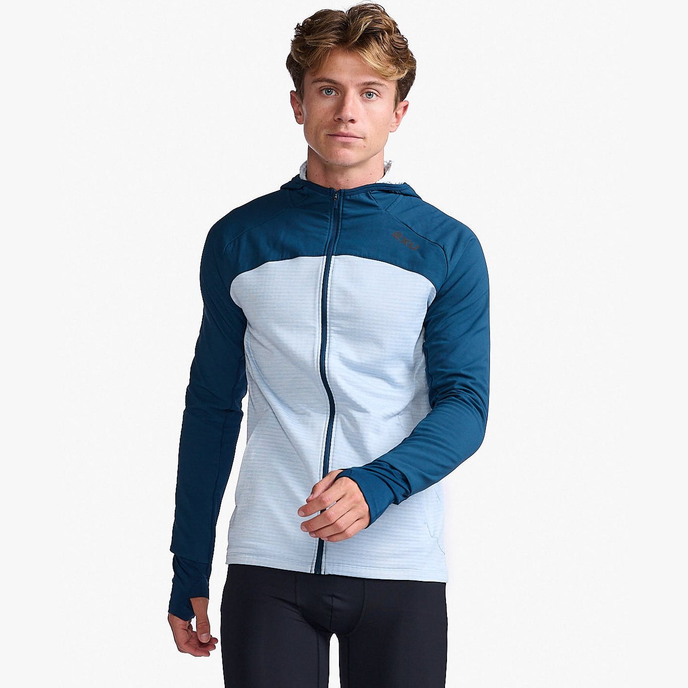 2XU Ignition Shield Hooded Mid-Layer Mens APPAREL - Mens Jackets MOONLIGHT/SKYWAY